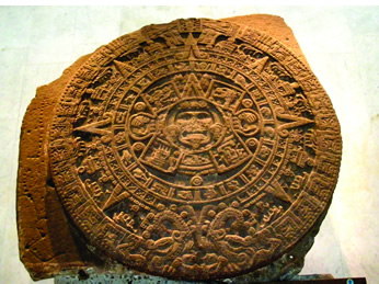 太陽の石　アステカの暦